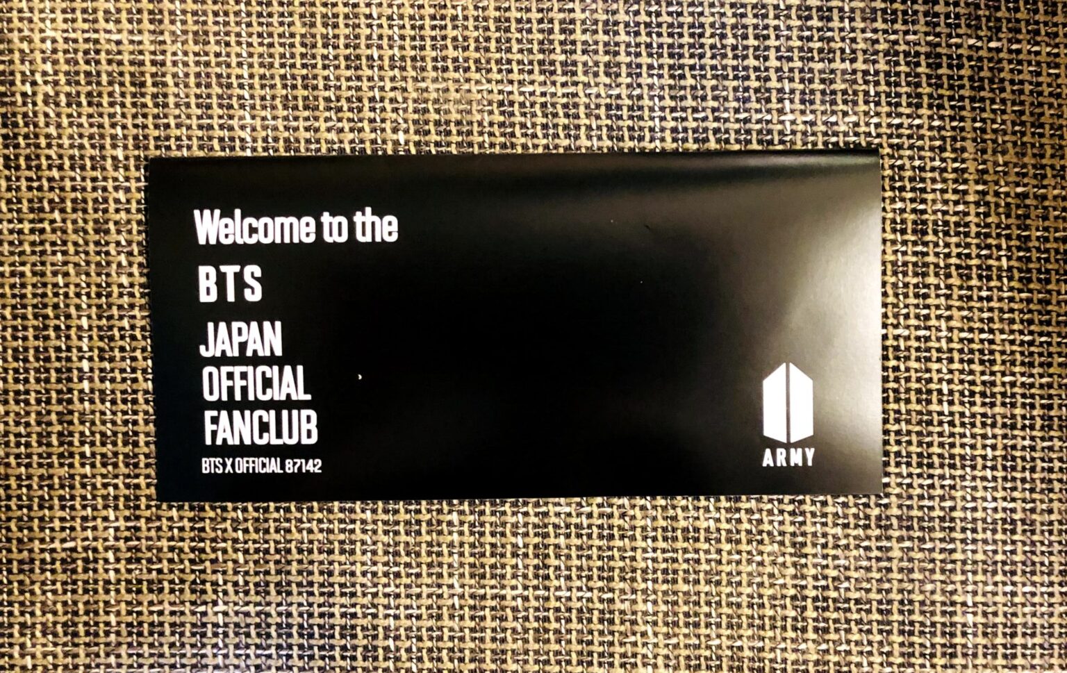 BTS日本公式ファンクラブの会員証